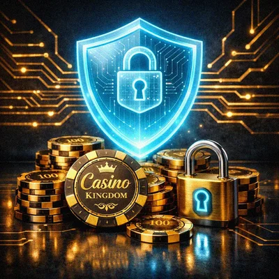 High-tech security shield protecting casino chips
